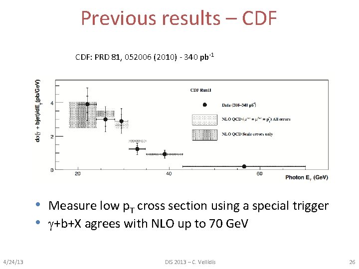 Previous results – CDF: PRD 81, 052006 (2010) - 340 pb-1 • Measure low