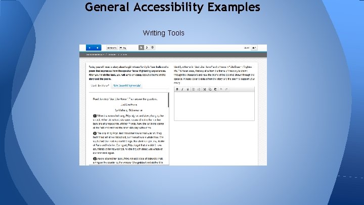 General Accessibility Examples Writing Tools 