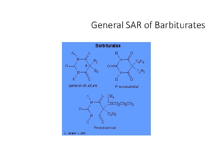 General SAR of Barbiturates 