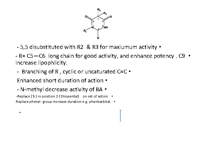 - 5, 5 disubstituted with R 2 & R 3 for maxiumum activity •