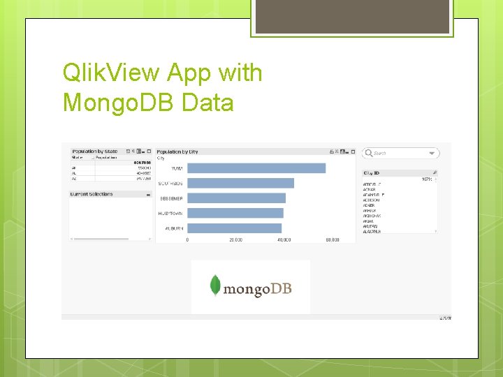 Qlik. View App with Mongo. DB Data 