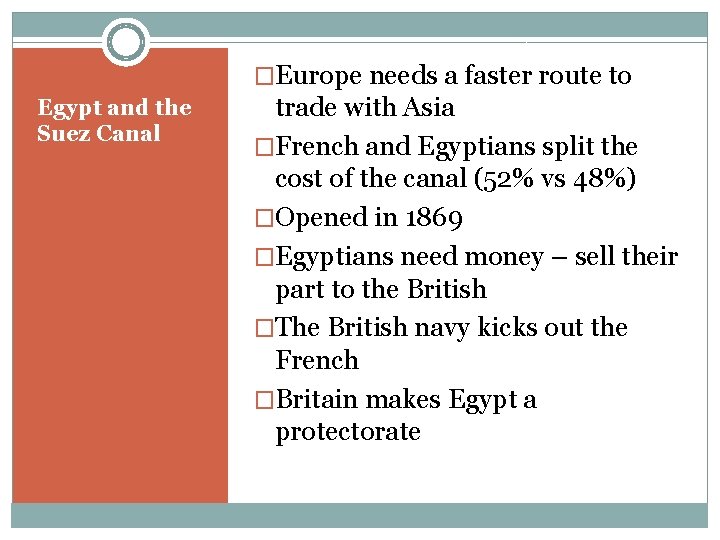 �Europe needs a faster route to Egypt and the Suez Canal trade with Asia