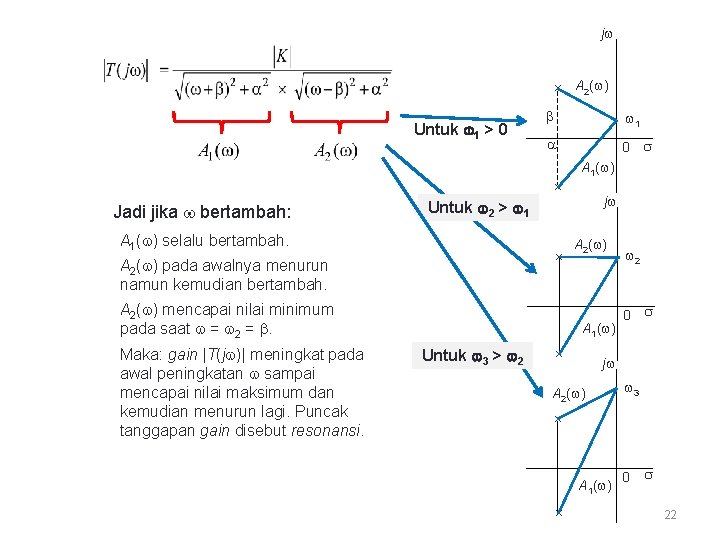 j A 2( ) Untuk 1 > 0 1 0 Jadi jika bertambah: j
