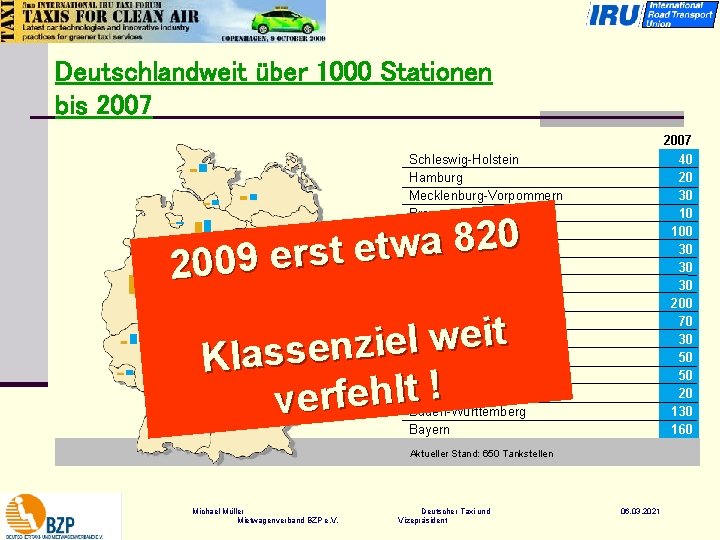 Deutschlandweit über 1000 Stationen bis 2007 40 20 30 10 100 30 30 30