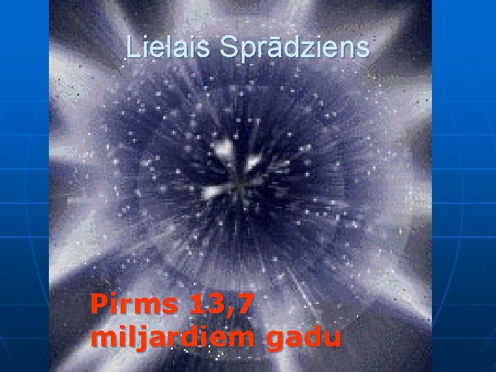 Lielais Sprādziens Pirms 13, 7 miljardiem gadu 