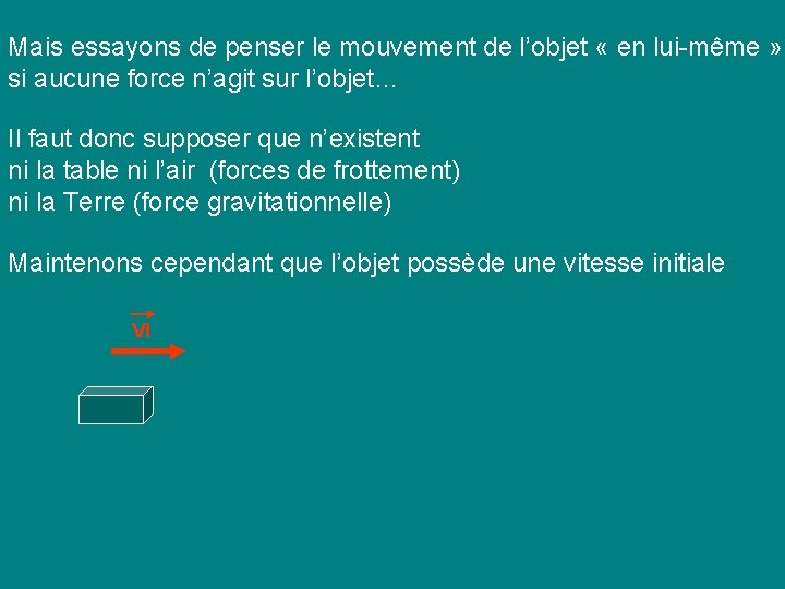 Mais essayons de penser le mouvement de l’objet « en lui-même » , si Mais essayons de penser le mouvement de l’objet « en lui-même » , si