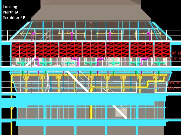 Looking North at Scrubber 6 B Pltf. El. 829’-6” Pltf. El. 821’-6” W. L.