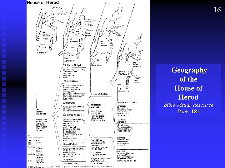 16 Geography of the House of Herod Bible Visual Resource Book, 181 