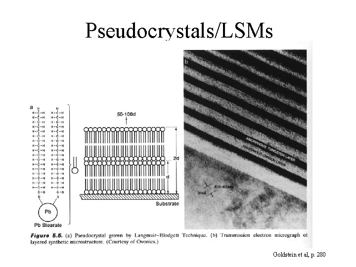 Pseudocrystals/LSMs Goldstein et al, p. 280 