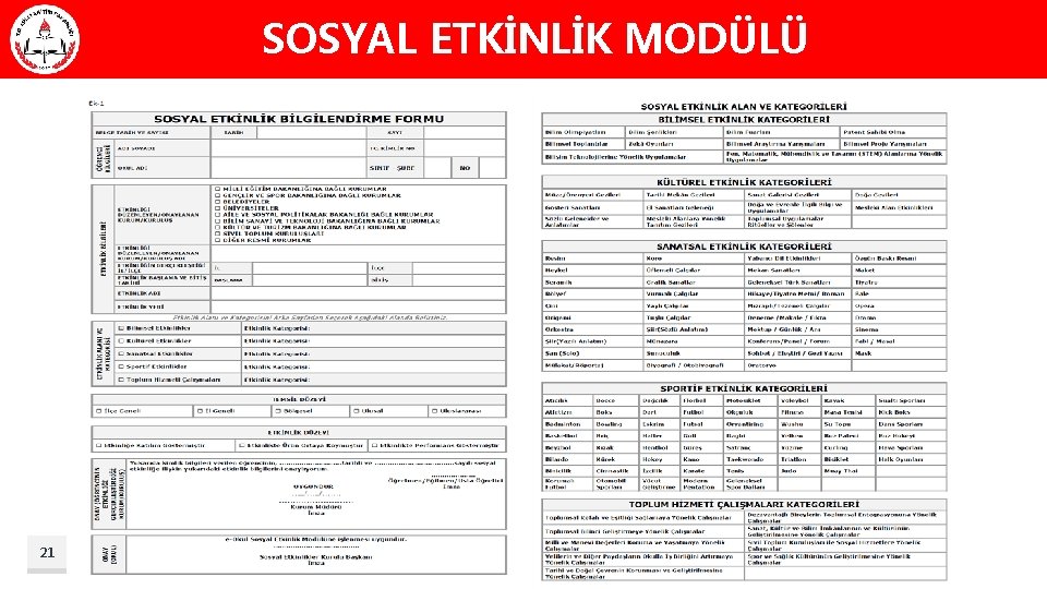 SOSYAL ETKİNLİK MODÜLÜ 21 