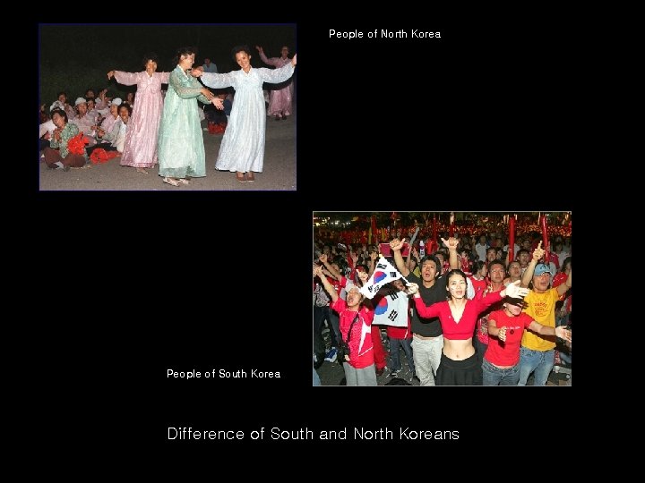 People of North Korea People of South Korea Difference of South and North Koreans