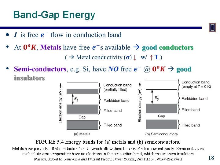 Band-Gap Energy • FIGURE 5. 4 Energy bands for (a) metals and (b) semiconductors.