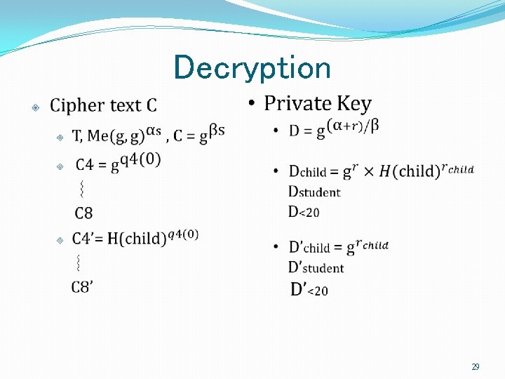 Decryption 29 