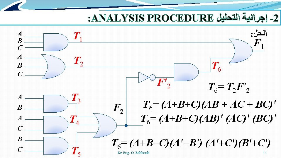 : ANALYSIS PROCEDURE ﺇﺟﺮﺍﺋﻴﺔ ﺍﻟﺘﺤﻠﻴﻞ -2 A B C A B A C B