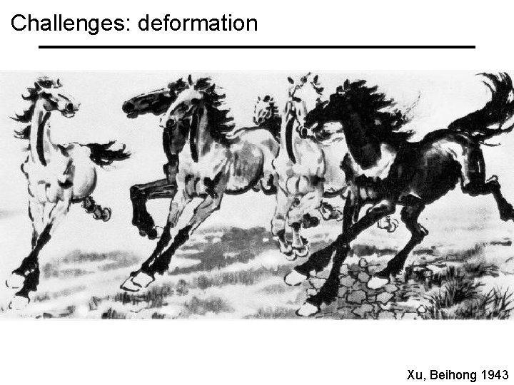 Challenges: deformation Xu, Beihong 1943 