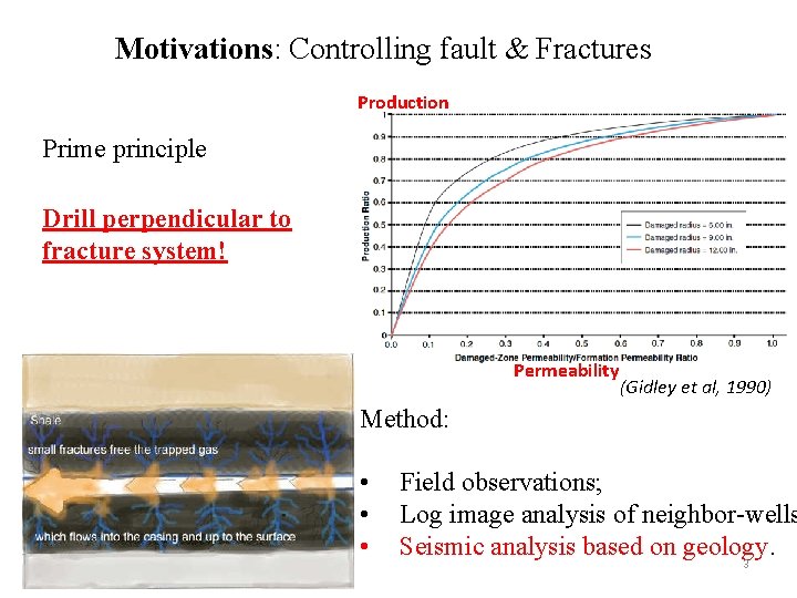 Motivations: Controlling fault & Fractures Production Prime principle Drill perpendicular to fracture system! Permeability