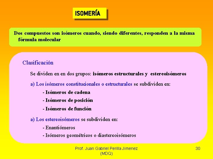 ISOMERÍA Dos compuestos son isómeros cuando, siendo diferentes, responden a la misma fórmula molecular