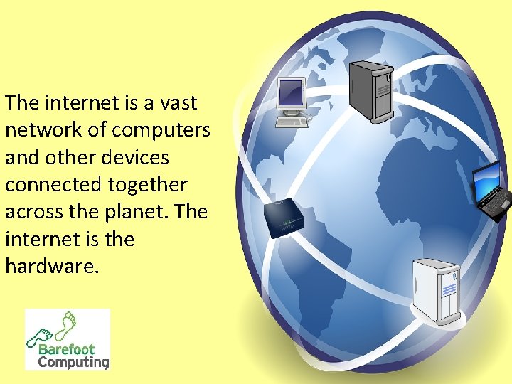 The internet is a vast network of computers and other devices connected together across The internet is a vast network of computers and other devices connected together across
