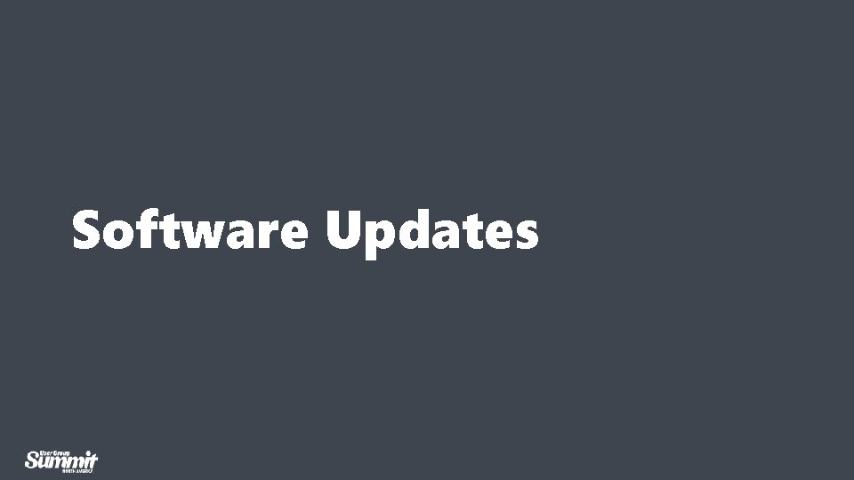 Software Updates 