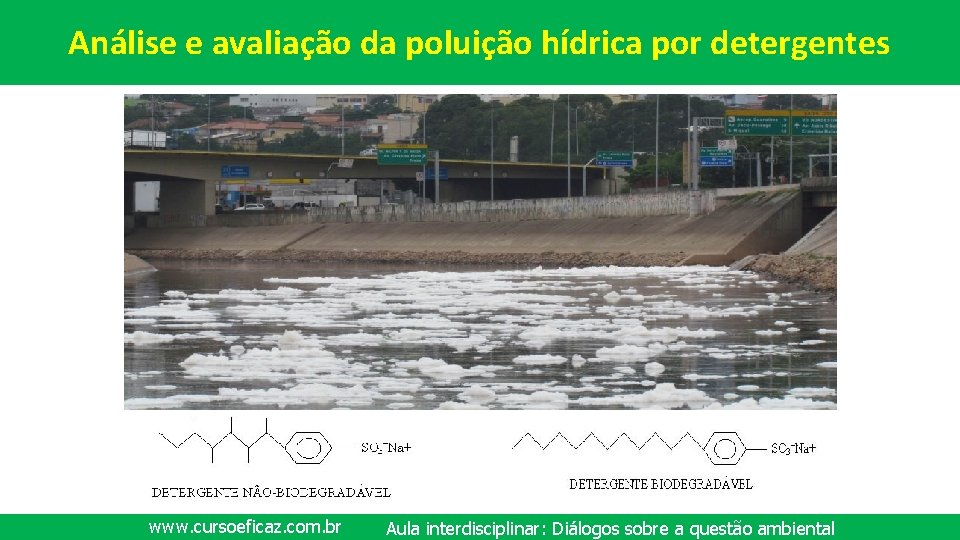 Análise e avaliação da poluição hídrica por detergentes www. cursoeficaz. com. br Aula interdisciplinar: