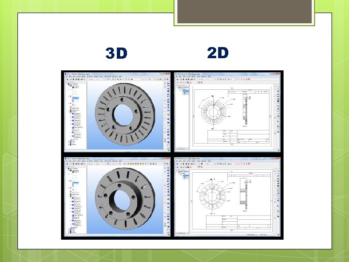 3 D 2 D 