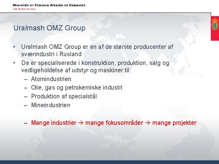 Uralmash OMZ Group • Uralmash OMZ Group er en af de største producenter af