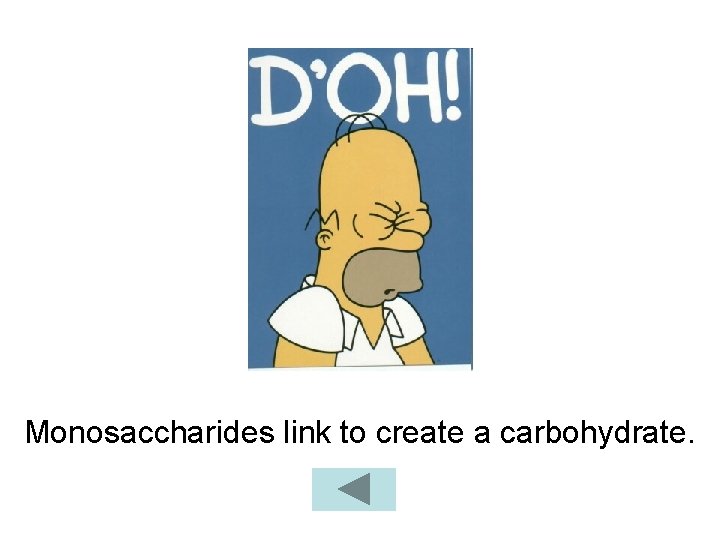 Monosaccharides link to create a carbohydrate. 