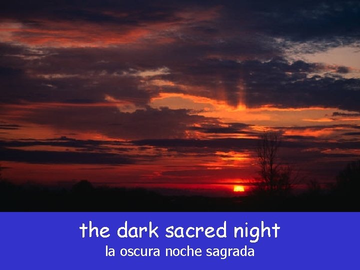 the dark sacred night la oscura noche sagrada the dark sacred night la oscura noche sagrada