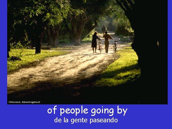of people going by de la gente paseando of people going by de la gente paseando