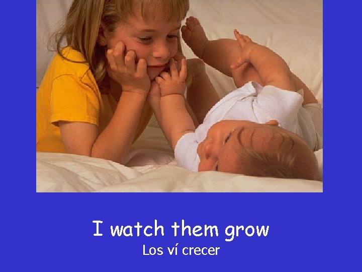 I watch them grow Los ví crecer I watch them grow Los ví crecer