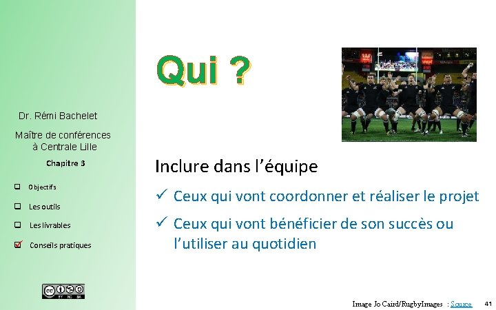 Qui ? Dr. Rémi Bachelet Maître de conférences à Centrale Lille Chapitre 3 q