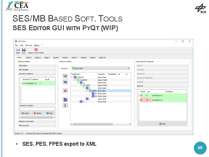 SES/MB BASED SOFT. TOOLS SES EDITOR GUI WITH PYQT (WIP) • SES, PES, FPES