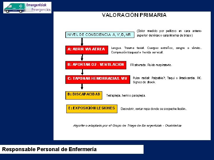 Responsable Personal de Enfermería 