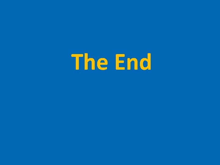 The End 