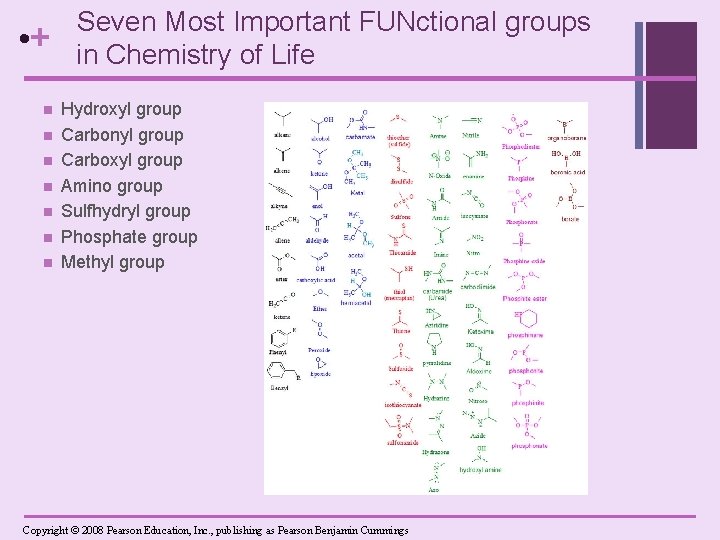  • + n n n n Seven Most Important FUNctional groups in Chemistry