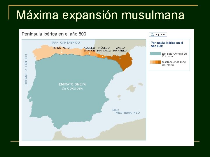 Máxima expansión musulmana Máxima expansión musulmana