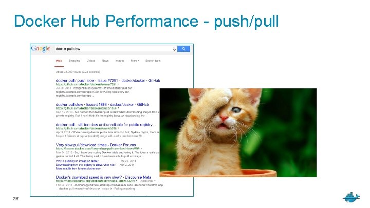 Docker Hub Performance - push/pull 35 