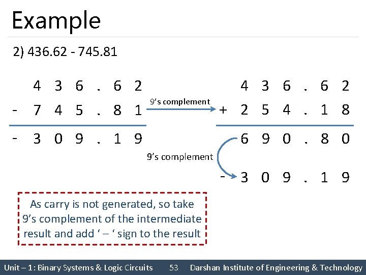 Example 2) 436. 62 - 745. 81 4 3 6. 6 2 - 7 Example 2) 436. 62 - 745. 81 4 3 6. 6 2 - 7