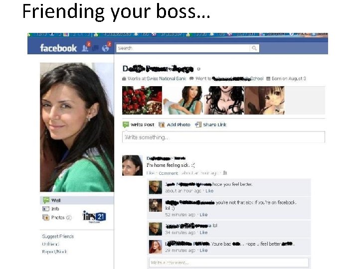 Friending your boss… 
