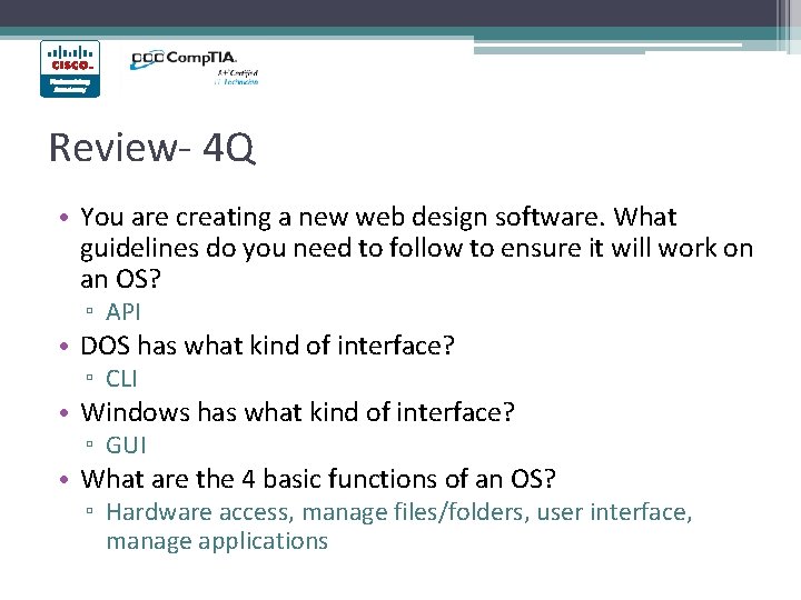 Review- 4 Q • You are creating a new web design software. What guidelines Review- 4 Q • You are creating a new web design software. What guidelines