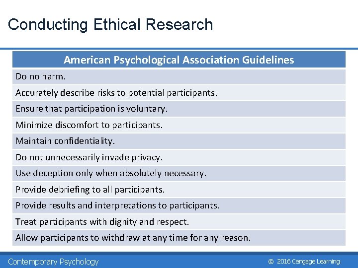 Conducting Ethical Research American Psychological Association Guidelines Do no harm. Accurately describe risks to Conducting Ethical Research American Psychological Association Guidelines Do no harm. Accurately describe risks to