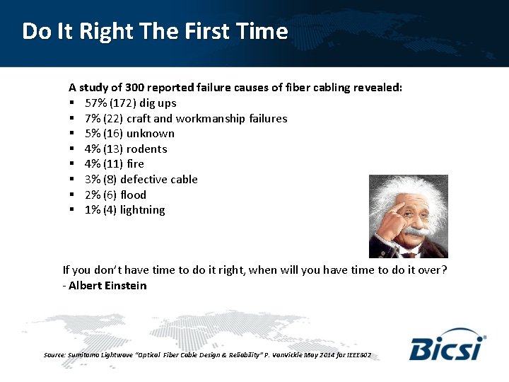 Do It Right The First Time A study of 300 reported failure causes of