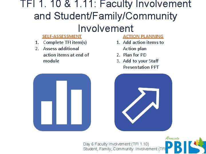 TFI 1. 10 & 1. 11: Faculty Involvement and Student/Family/Community Involvement SELF-ASSESSMENT 1. Complete