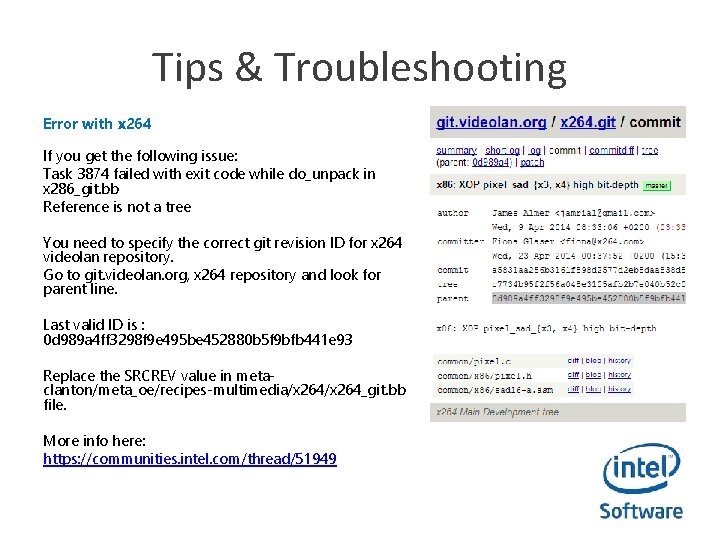 Tips & Troubleshooting Error with x 264 If you get the following issue: Task