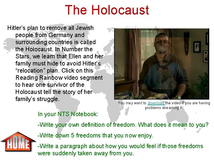 The Holocaust Hitler’s plan to remove all Jewish people from Germany and surrounding countries