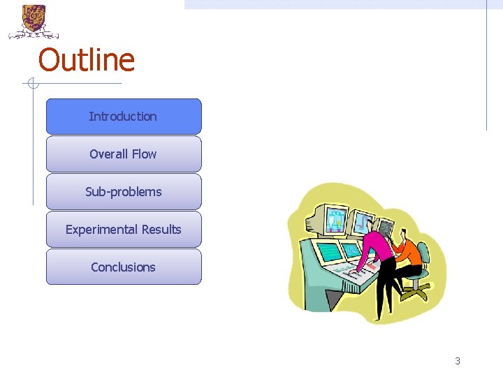 Outline Introduction Overall Flow Sub-problems Experimental Results Conclusions 3 