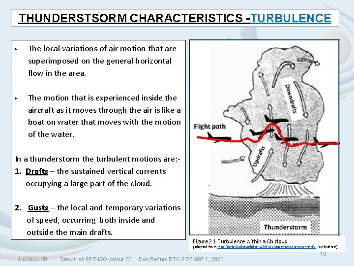 THUNDERSTSORM CHARACTERISTICS -TURBULENCE The local variations of air motion that are superimposed on the
