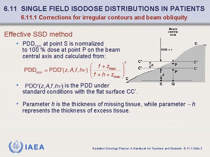 6. 11 SINGLE FIELD ISODOSE DISTRIBUTIONS IN PATIENTS 6. 11. 1 Corrections for irregular