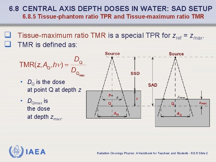 6. 8 CENTRAL AXIS DEPTH DOSES IN WATER: SAD SETUP 6. 8. 5 Tissue-phantom