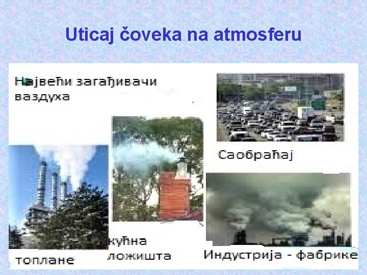 Uticaj čoveka na atmosferu 